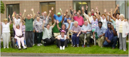 staff and residents together